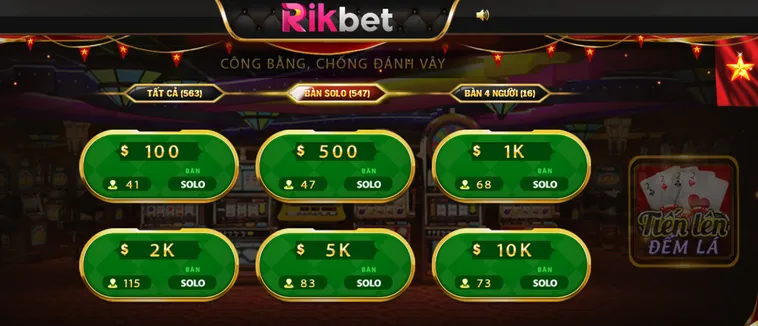 Tiến Lên Đếm Lá Tại RikBet Trò Chơi Thẻ Bài Sôi Động Với Lối Chơi Kịch Tính