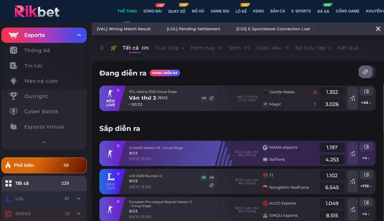 Thể Thao Ảo tại RikBet Trải Nghiệm Đỉnh Cao Với Tốc Độ Và Cơ Hội Chiến Thắng