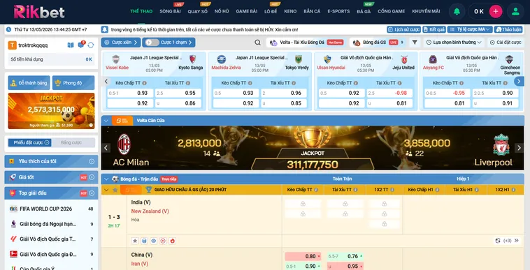Thể Thao K Sports RikBet Trải Nghiệm Cá Cược Đỉnh Cao Cho Mọi Game Thủ